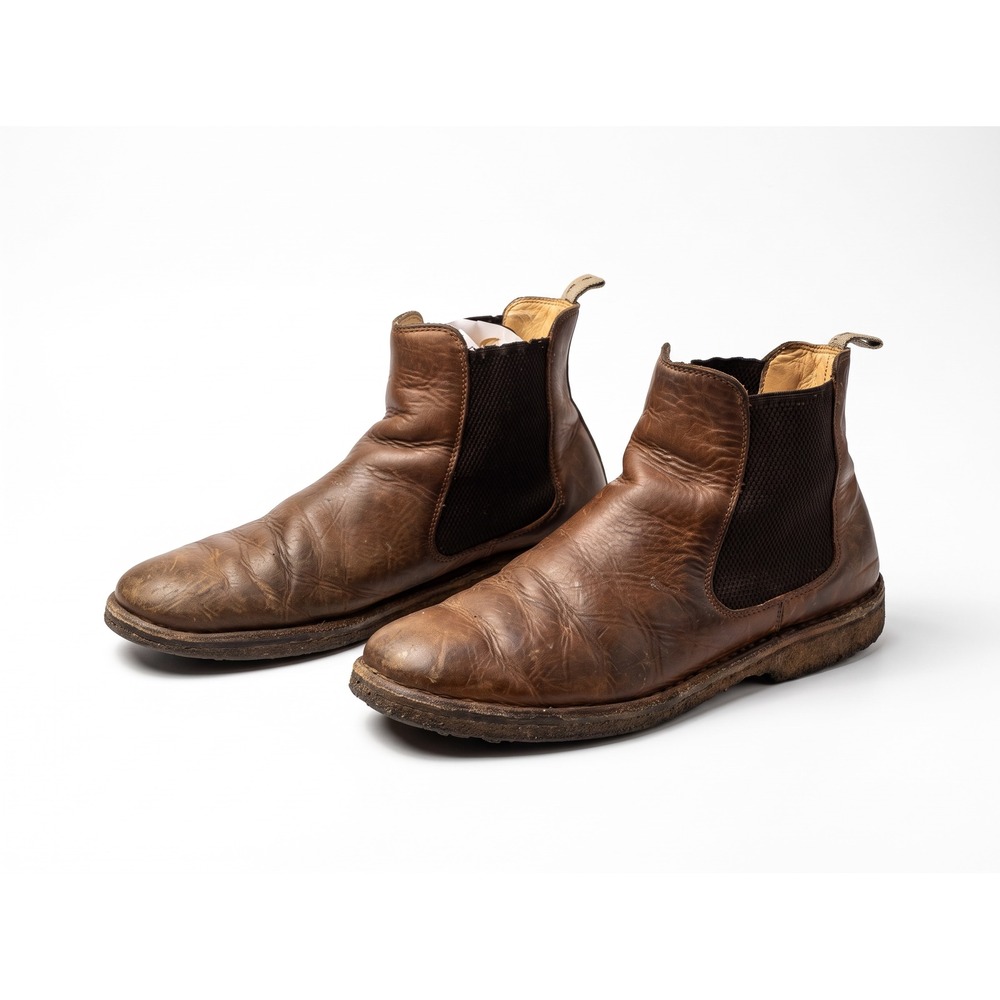 Astorflex Bitflex Chelsea Boots Mens 45 Brown Leather Made in Italy Crepe Sole